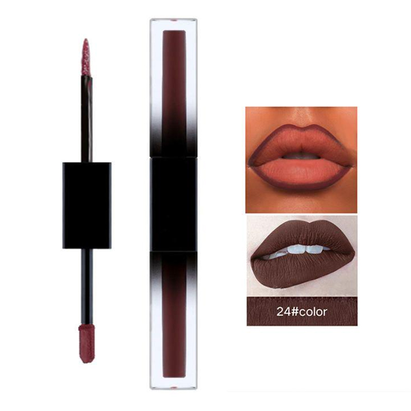 Mehrfarbiger Doppelkopf-Matt-Lipliner-Lipgloss-Anbieter