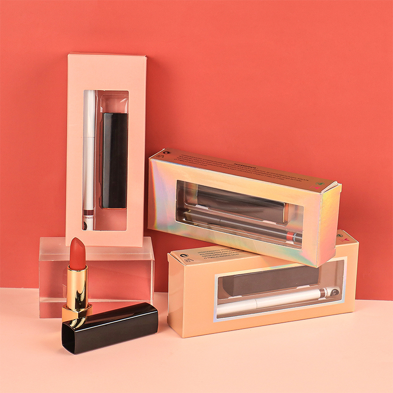 No Logo Veganer Lippenstift, mattes Samt-Lippenstift-Verpackungsset, langlebiges Lippenstift-Lipliner-Kit