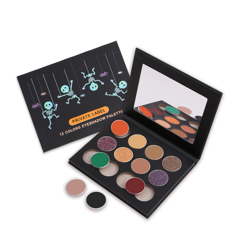 Muting Cosmetics Hochpigmentiertes Make-up Diy 12 Farben Grausamkeitsfreie Lidschatten-Palette