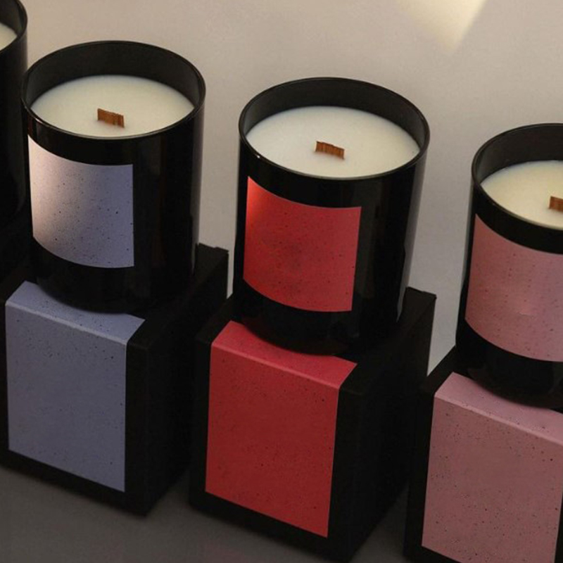 220 g Becher mit dickem Boden, umweltfreundlich, rauchfrei, Holzkern, hochwertige Geschenkbox, ätherisches Pflanzenöl, Sojawachs-Duftkerze
