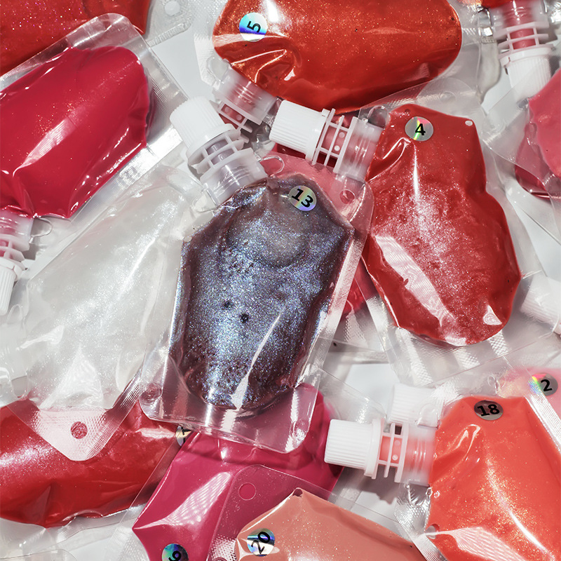 200 ml Plastikbeutel, Lipgloss-Düsenbeutel, vegan und tierversuchsfrei, fertiges Lipgloss-Basispigment