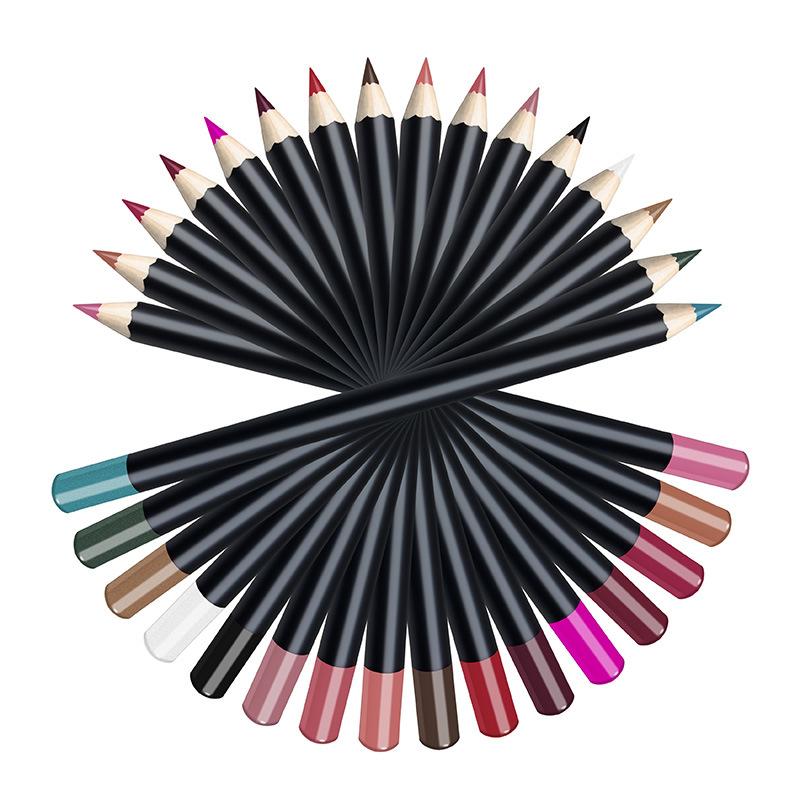 Lipliner, 3-in-1-Funktion, Eyeliner, erhältlich in 21 Farben, Lippenstift, Lippenstift, ohne Logo